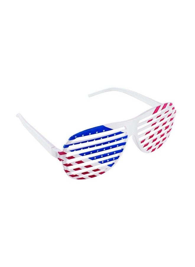 Super Z Outlet American Flag Usa Patriotic Design Plastic Shutter Glasses Shades Sunglasses Eyewear For Party Props, Decoration (12 Pairs)  - Image 4