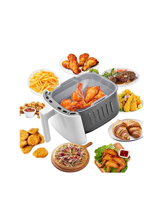 PROMASS 2 PCS Silicone Air Fryer Liner, Reusable Pot with Pair of Heat Resistant Hand Clips for Ninjas Dual Air Fryer, Food Grade Air Fryer Rack Accessories Compatible for Air Fryer, Microwave, and Oven - Image 4