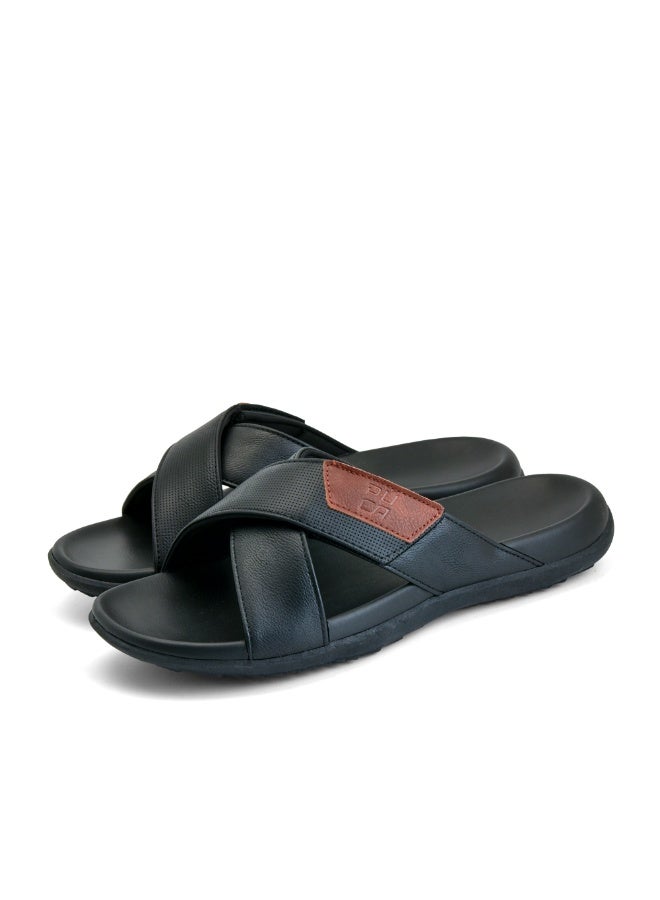 Puca Sliders For Men Lightweight and comfortable men sliders Highly flexible slippers | Royal Slider06 Black - Image 2