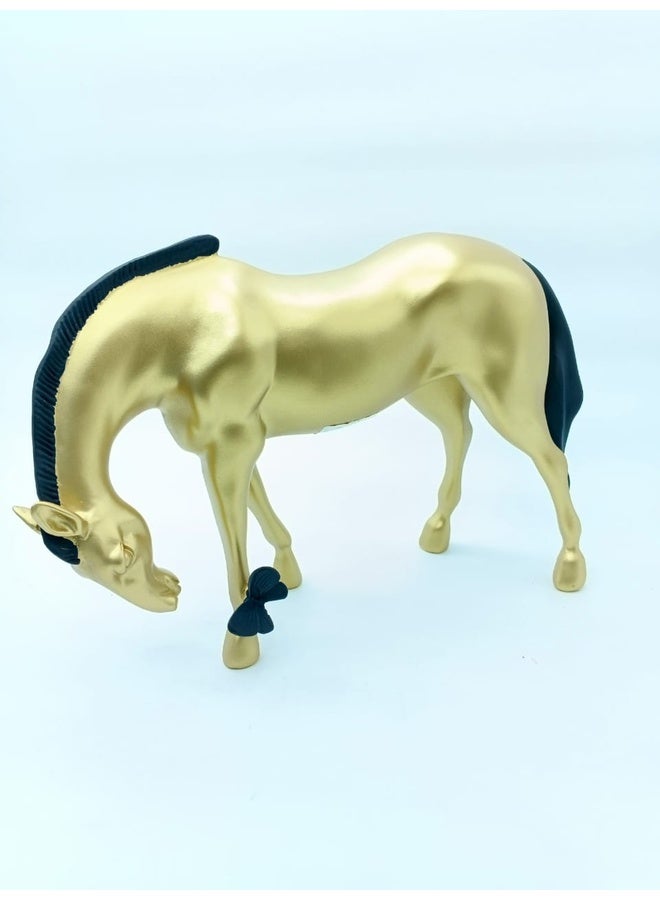 Genaric تمثال حصان ذهبي أنيق - ديكور منزلي فاخر