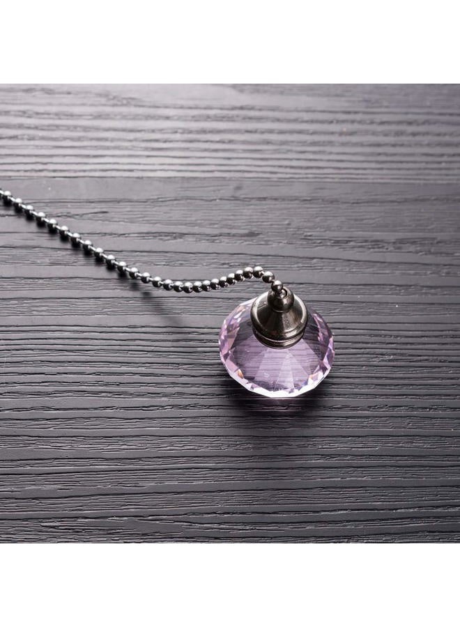 LONGSHENG Ceiling Fan Pull Chain Set - 2 pieces Pink Diamond Fan Pull Chains 20 Inch Ceiling Fan Chain Extender with Chain Connector Home Wedding Decor Ornament Pendant - Image 4
