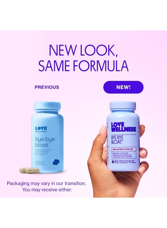 Love Wellness Bye Bye Bloat, Digestive Enzymes Supplement - 60 Capsules - Image 2