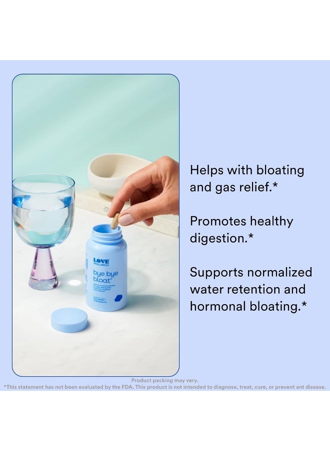 Love Wellness Bye Bye Bloat, Digestive Enzymes Supplement - 60 Capsules - Image 4