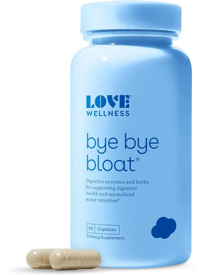 Love Wellness Bye Bye Bloat, Digestive Enzymes Supplement - 60 Capsules - Image 1