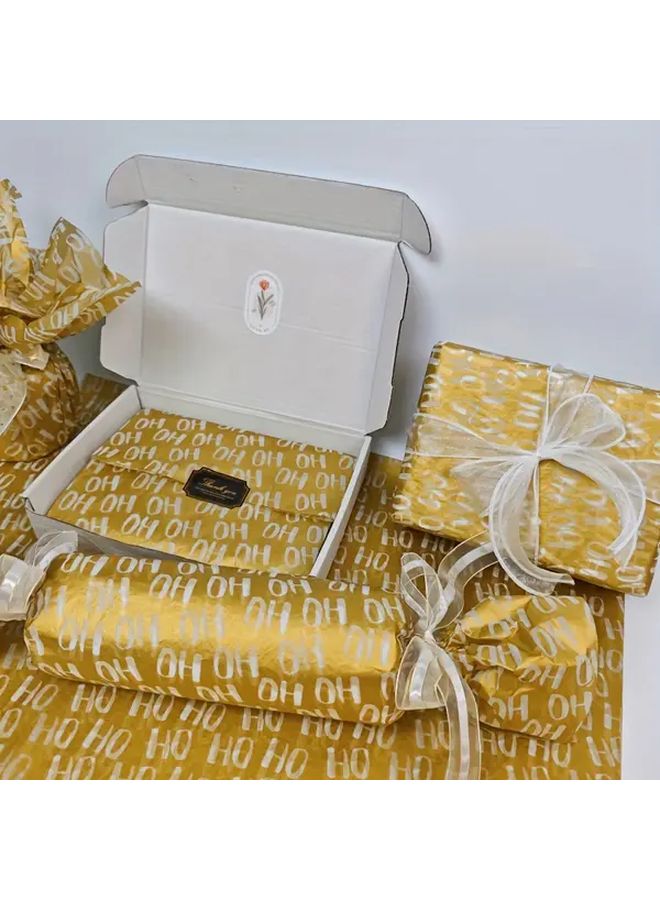 25 Sheets QOQI Golden Gift Wrapping Paper Elegant Gold Sheets for Christmas Holiday Decorations Birthday Wedding Party Luxury Presents Bouquets Event Planning High Quality Finish - Image 4