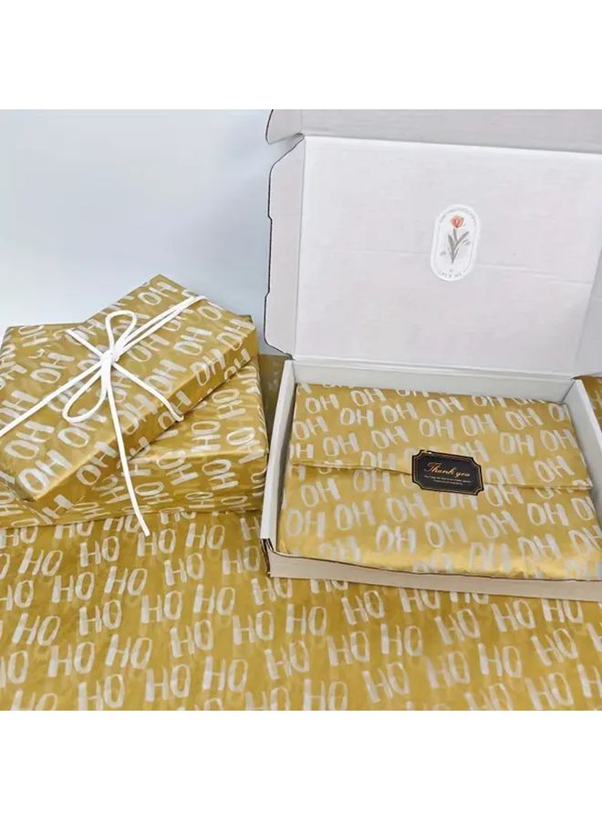 25 Sheets QOQI Golden Gift Wrapping Paper Elegant Gold Sheets for Christmas Holiday Decorations Birthday Wedding Party Luxury Presents Bouquets Event Planning High Quality Finish - Image 5