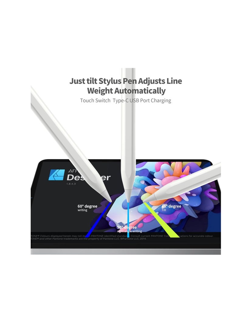 Generic - iPad Pencil 2nd Generation Compatible with Apple Pencil with Power Display with Palm Rejection Tilt Feature, iPad 10th/9th/8th/7th Gen, iPad Pro 11/12.9 inch, iPad Air 5th/4th/3rd Gen, iPad Mini - Image 1
