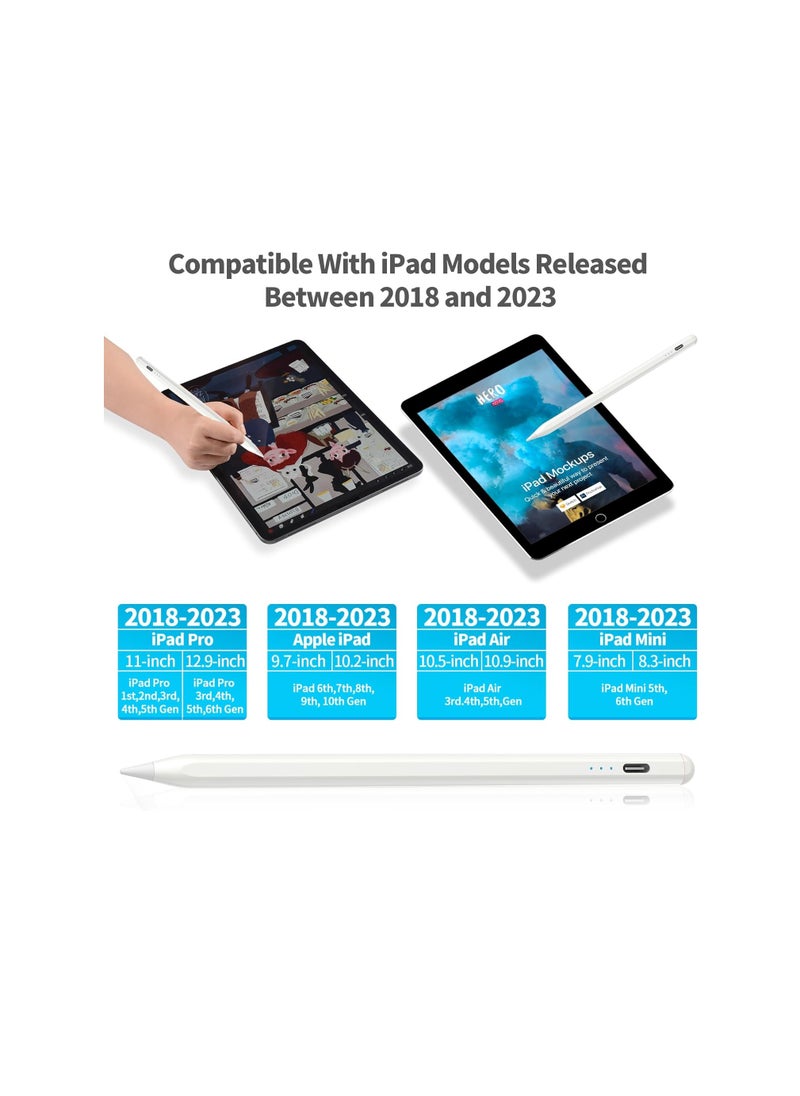 Generic - iPad Pencil 2nd Generation Compatible with Apple Pencil with Power Display with Palm Rejection Tilt Feature, iPad 10th/9th/8th/7th Gen, iPad Pro 11/12.9 inch, iPad Air 5th/4th/3rd Gen, iPad Mini - Image 1