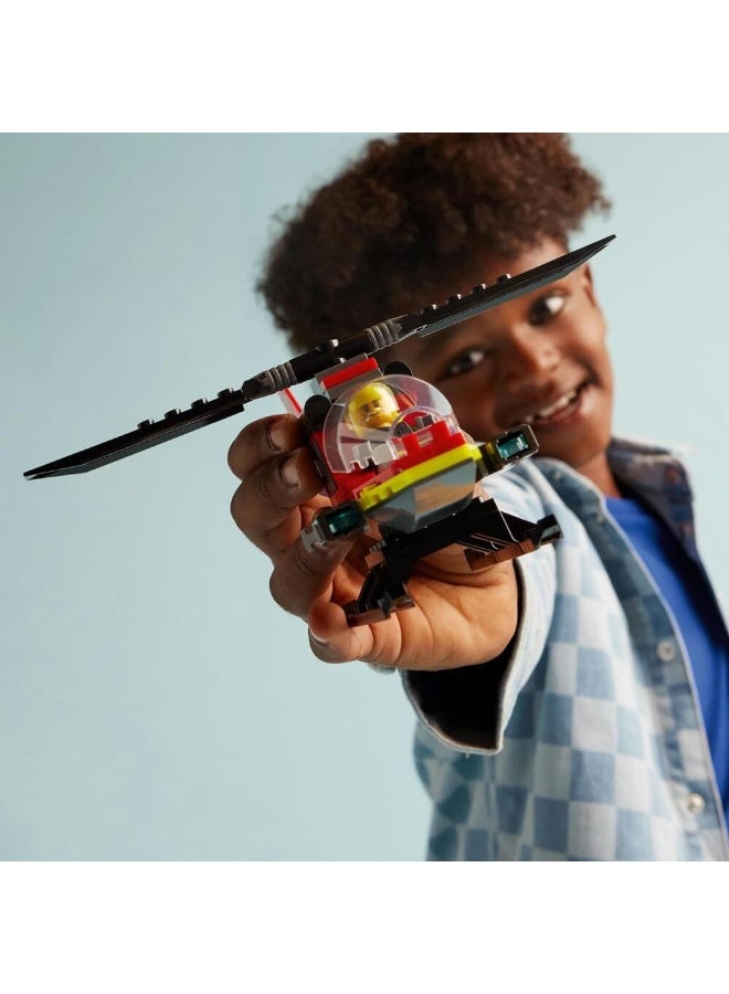 LEGO City Fire Rescue Helicopter 60411 Building Toy Set (85 Pieces) - Image 3