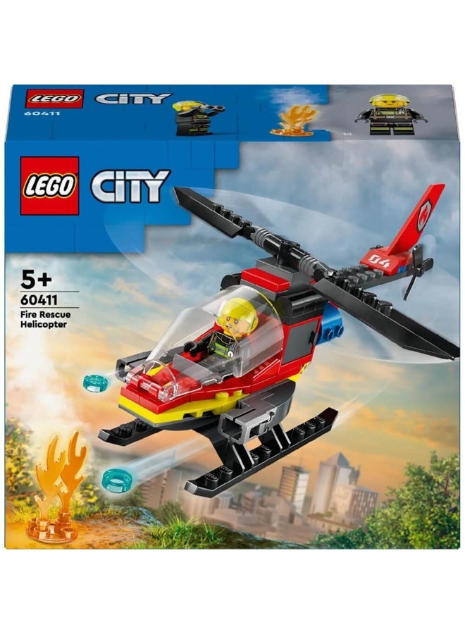 LEGO City Fire Rescue Helicopter 60411 Building Toy Set (85 Pieces) - Image 2