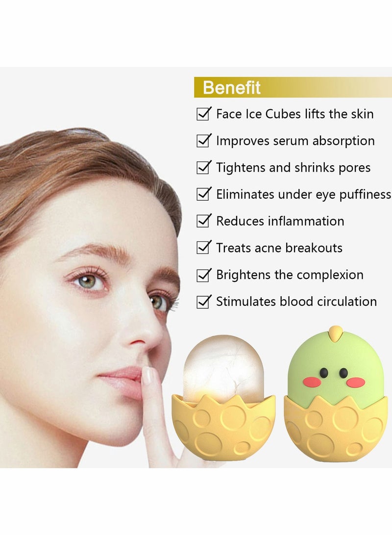 إسكدنيا رولر ثلجي للوجه للعيون مصنوع من السيليكون للعناية بالبشرة، يخفف انتفاخ العيون، يزيل الخطوط الدقيقة ويقلل حب الشباب - Image 4