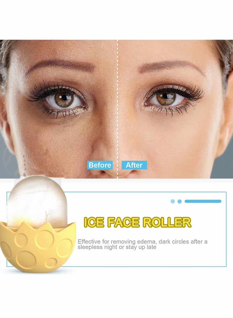 إسكدنيا رولر ثلجي للوجه للعيون مصنوع من السيليكون للعناية بالبشرة، يخفف انتفاخ العيون، يزيل الخطوط الدقيقة ويقلل حب الشباب - Image 3