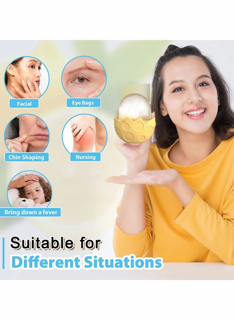 إسكدنيا رولر ثلجي للوجه للعيون مصنوع من السيليكون للعناية بالبشرة، يخفف انتفاخ العيون، يزيل الخطوط الدقيقة ويقلل حب الشباب - Image 2