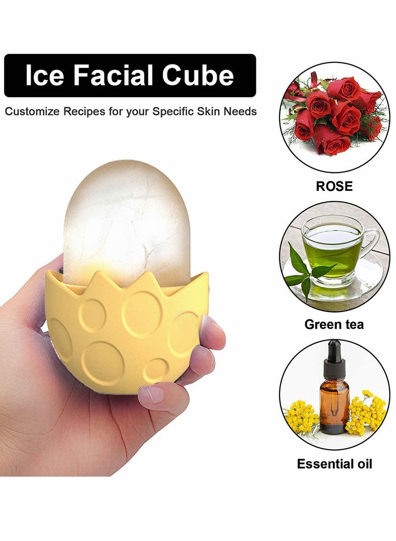 إسكدنيا رولر ثلجي للوجه للعيون مصنوع من السيليكون للعناية بالبشرة، يخفف انتفاخ العيون، يزيل الخطوط الدقيقة ويقلل حب الشباب - Image 5