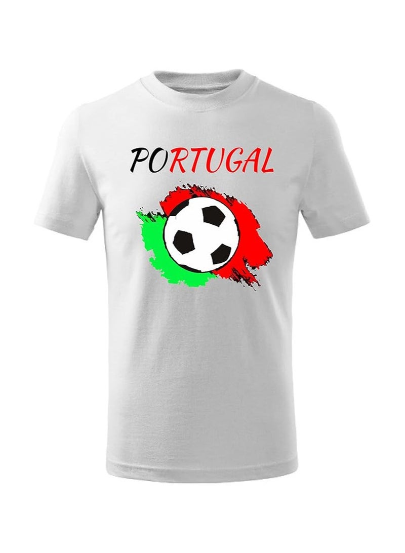 Portugal Football Fans Printed T-Shirts Supporting The Football Jersey Tshirts For Men|Women|Kids To Win The Cup - Image 1