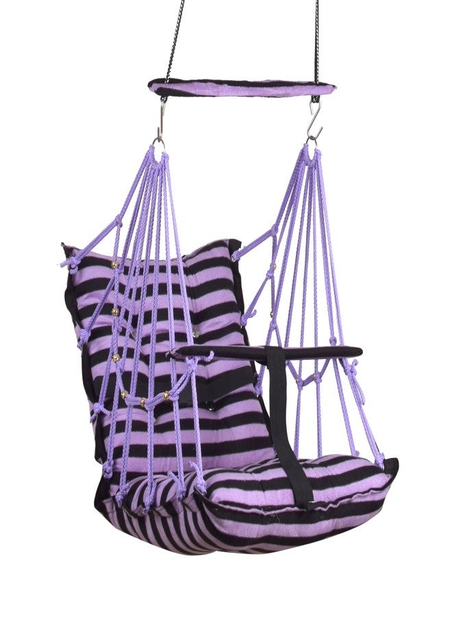 Windson Craft® Cotton Swing Chair for Kids Baby's Children Folding and Washable 1-5 Years with Safety Belt/Home, Garden Jhula for Babies |Swing for Kids| Cradle | (Purple) - Image 1