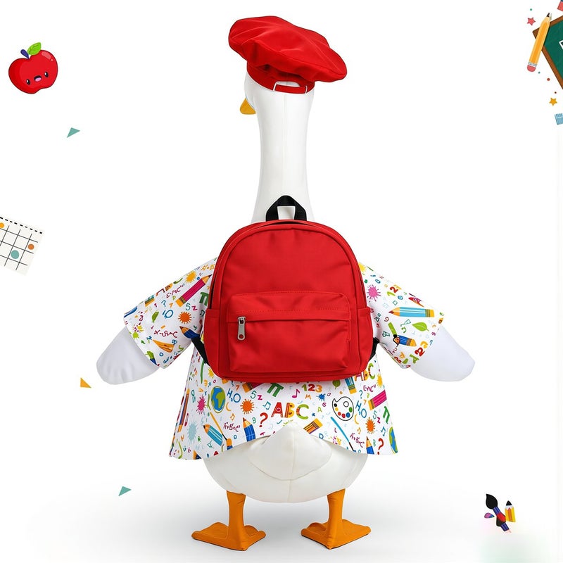 Goose Outfit Back to School Soft Cotton 3pcs Lawn Porch Decor Costume - Image 5