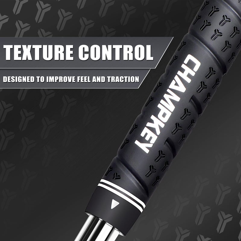 CHAMPKEY WRAP-Y Rubber Golf Grips 13 Pack Come with All Repair Kits - High Feedback and Traction Golf Club Grips(Standard, Black) - Image 4