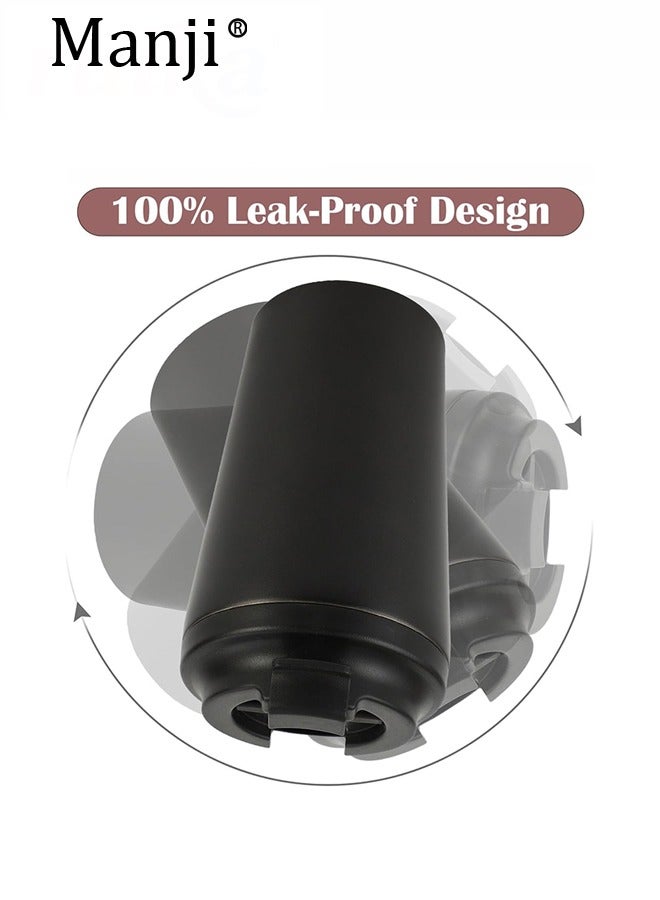 مانجي بسيطة وأنيقة فراغ قنينة القهوة كوب 304 الفولاذ المقاوم للصدأ الأمريكي النمط المحمولة للسفر مركبة المثبتة كأس مقاوم للتسرب - Image 3