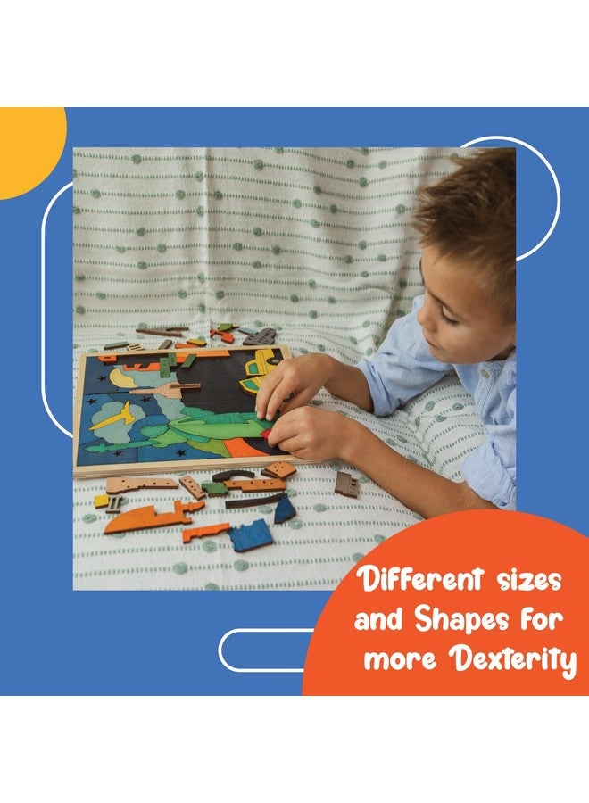 Ekoplay New York City Puzzle For Kids | 75 Piece Wooden Jigsaw Puzzle | Learning Educational Toys Gifts For Boys Girls 3+ Years | Discover New York City - Image 3