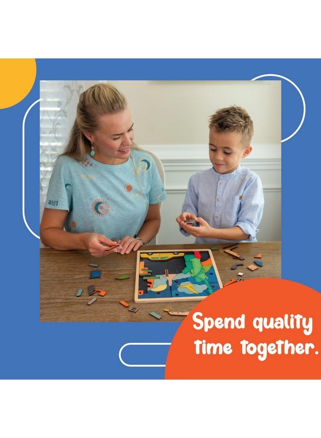 Ekoplay New York City Puzzle For Kids | 75 Piece Wooden Jigsaw Puzzle | Learning Educational Toys Gifts For Boys Girls 3+ Years | Discover New York City - Image 4
