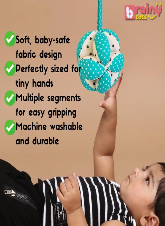 Brainytots Soft Sensory Clutch Ball for Babies 3-12 Months | Montessori Grasping Toy for Fine Motor Skills, Tummy Time & Infant Sensory Development | Baby Learning Toy - Image 4
