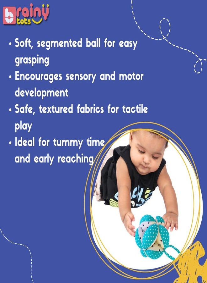 Brainytots Soft Sensory Clutch Ball for Babies 3-12 Months | Montessori Grasping Toy for Fine Motor Skills, Tummy Time & Infant Sensory Development | Baby Learning Toy - Image 5