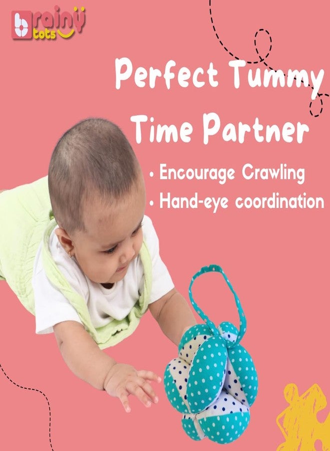 Brainytots Soft Sensory Clutch Ball for Babies 3-12 Months | Montessori Grasping Toy for Fine Motor Skills, Tummy Time & Infant Sensory Development | Baby Learning Toy - Image 3