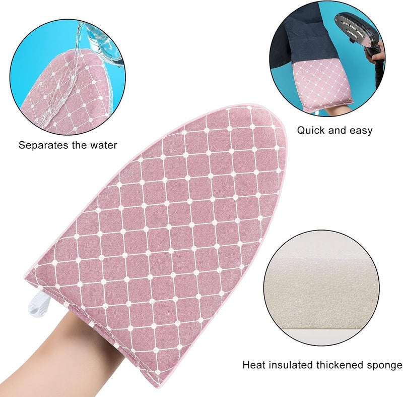CINPIUK Garment Steamer Ironing Gloves - Anti Steam Glove Heat Resistant Mitt, Accessories for Clothes, Pink - Image 5