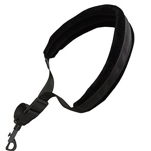 Xinlinke Xinlink Professional Black Colored Padded Alto Tenor Saxophone Neck Strap with Locking Snap Hook for Sax Player Music Instrument - Image 3