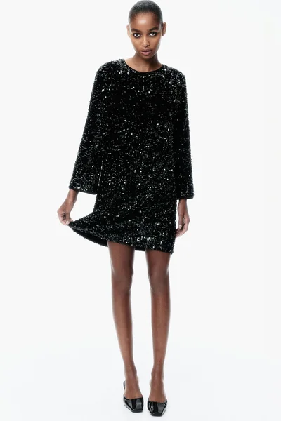 H&M Sequin Shift Dress