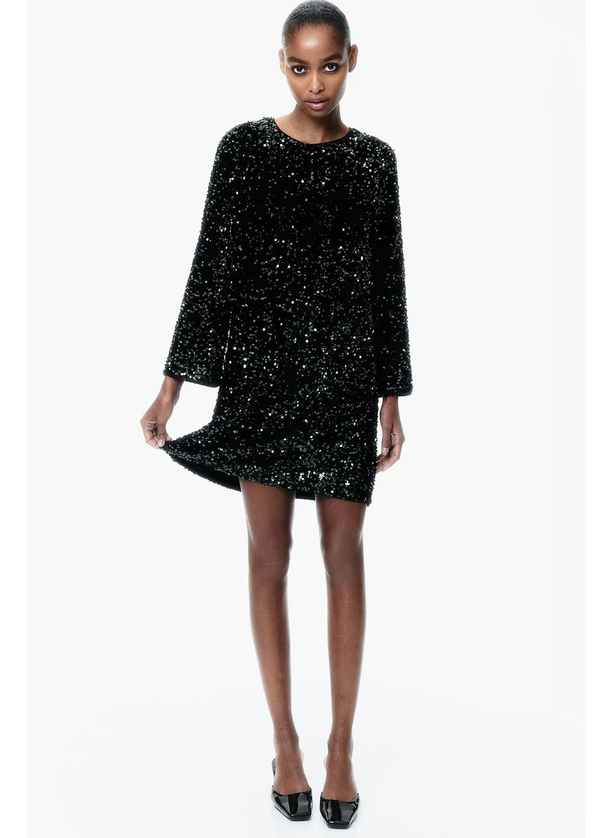 اتش اند ام Sequined A-Line Dress