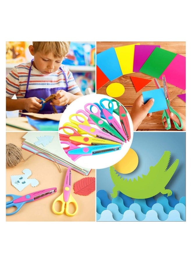 null - 6Pcs Decorative Paper Edge Scissor Set, Colorful Paper Edger Scissors Great for Kids, Teachers, Crafts, Scrapbooking, DIY Projects, and Kids Crafts (5inch) - Image 1