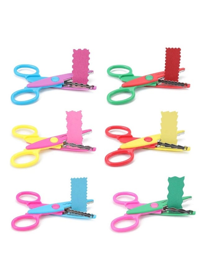 null - 6Pcs Decorative Paper Edge Scissor Set, Colorful Paper Edger Scissors Great for Kids, Teachers, Crafts, Scrapbooking, DIY Projects, and Kids Crafts (5inch) - Image 1