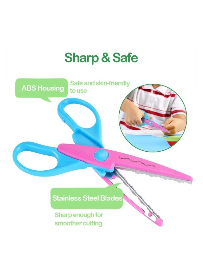 null - 6Pcs Decorative Paper Edge Scissor Set, Colorful Paper Edger Scissors Great for Kids, Teachers, Crafts, Scrapbooking, DIY Projects, and Kids Crafts (5inch) - Image 1