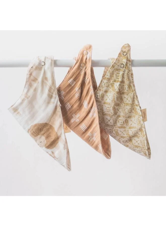 كرين بيبي 3 Pieces Kendi Muslin Bib Set, One Size