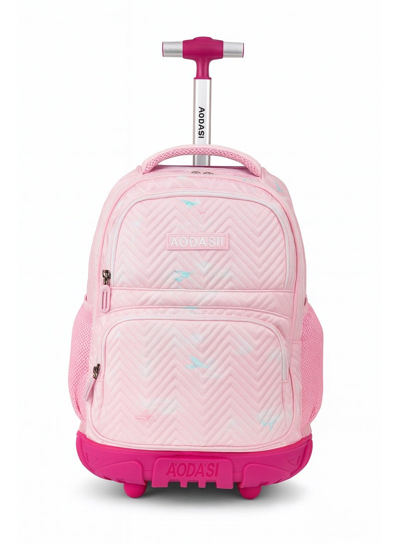 AODASI Trolley School Bag for Students – 18-Inch Multi-Functional Backpack with Wheels – Travel-Friendly Rolling School Bag for Boys & Girls - Image 2