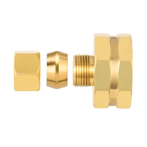 EFIELD Pack of 5 EFIELD 38 OD Compression x 34 FHT Garden Hose Threaded Female Brass AdapterLF BrassHOSE033 - Image 3
