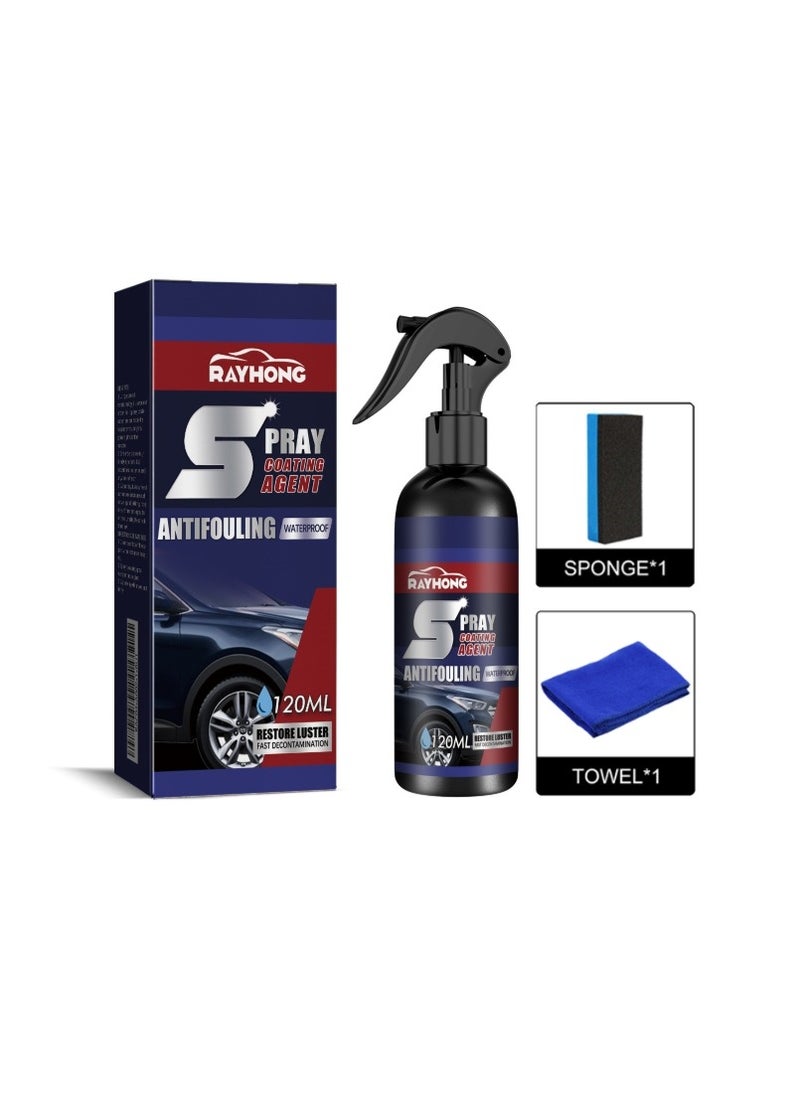 RAYHONG Multi-Functional Coating Renewal Agent, 3 in 1 High Protection Quick Car Coating Spray, 3 in 1 Ceramic Car Coating Spray, Plastic Parts Refurbish Agent 120ML  - Image 1