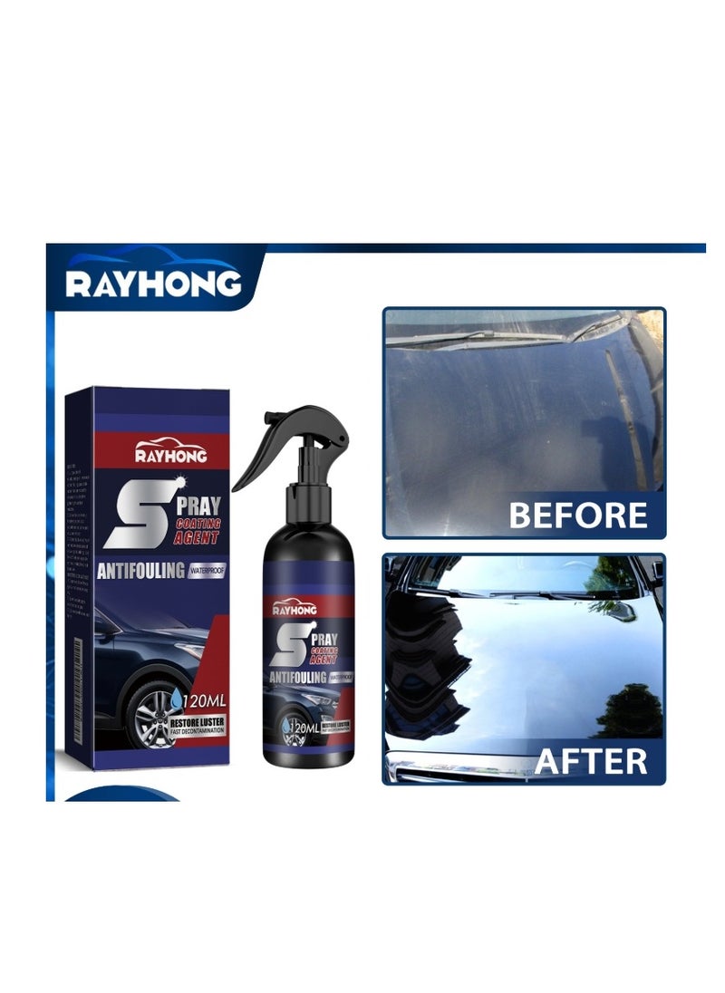 RAYHONG Multi-Functional Coating Renewal Agent, 3 in 1 High Protection Quick Car Coating Spray, 3 in 1 Ceramic Car Coating Spray, Plastic Parts Refurbish Agent 120ML  - Image 2