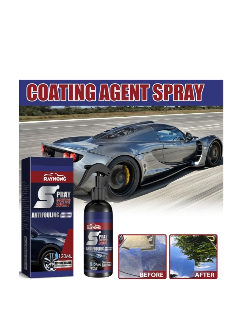 RAYHONG Multi-Functional Coating Renewal Agent, 3 in 1 High Protection Quick Car Coating Spray, 3 in 1 Ceramic Car Coating Spray, Plastic Parts Refurbish Agent 120ML  - Image 4