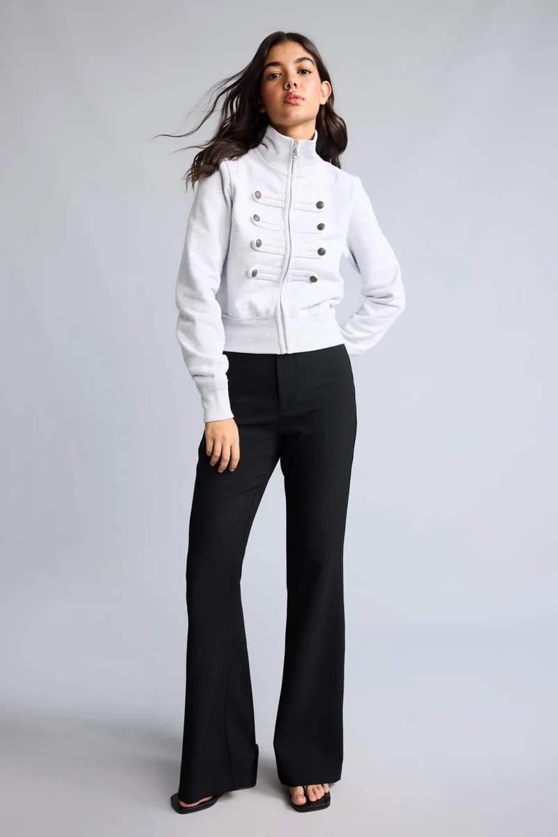 ديفاكتو Loose Fit Half Turtleneck Cardigan
