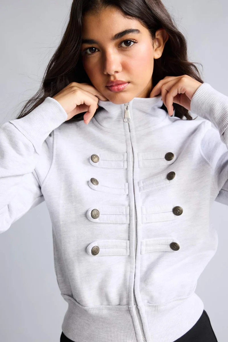ديفاكتو Loose Fit Half Turtleneck Cardigan