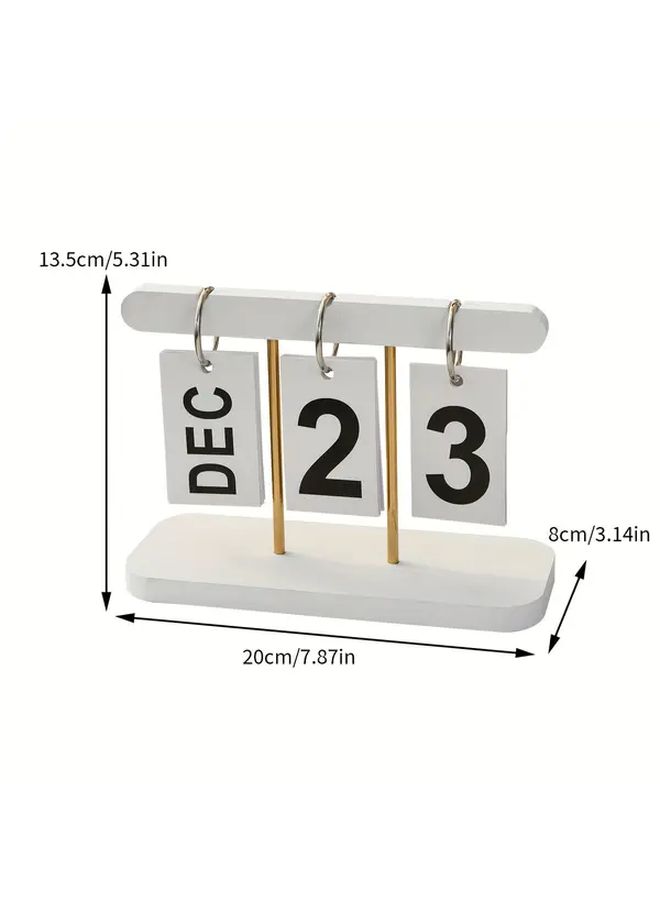 Black Flip Calendar Minimalist Nordic Creative Desk Decor For Home Office Table - Image 5