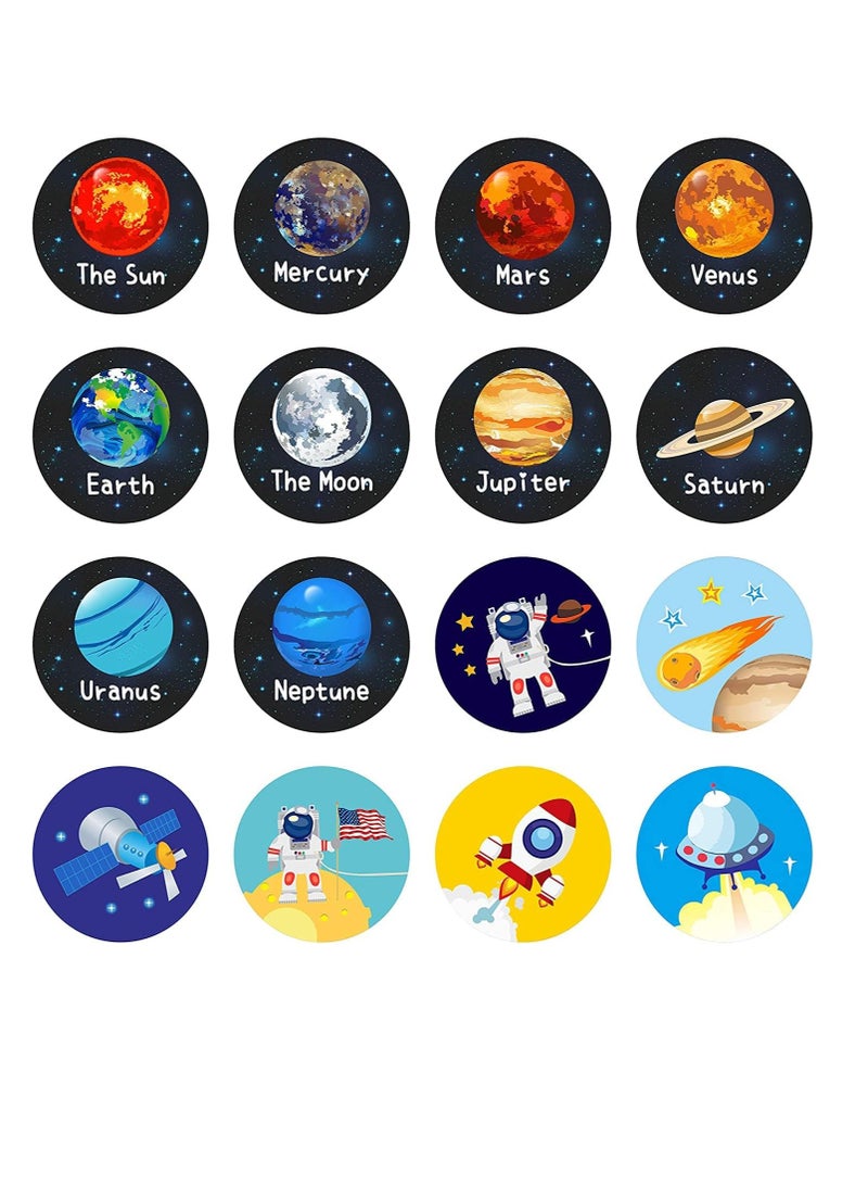بريميفي 1000 قطعة 16 تصميم ملصقات تعليمية للنظام الشمسي - Image 2