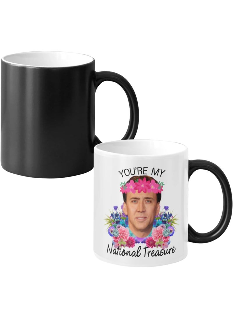 SCSF You're My National Treasure Morphing Coffee Mugs Heat Reveal Color Change Mug Christmas Mug For Men11 Ounces - Image 1