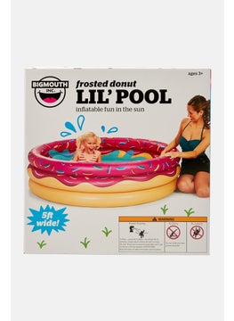 Big Mouth Strawberry Donut Lil Inflatable 5ft Kiddie Pool 152 L x 152 W x 38 H cm, Pink Combo  - Image 1