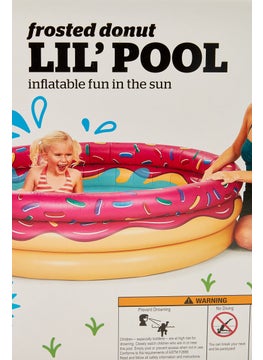 Big Mouth Strawberry Donut Lil Inflatable 5ft Kiddie Pool 152 L x 152 W x 38 H cm, Pink Combo  - Image 5