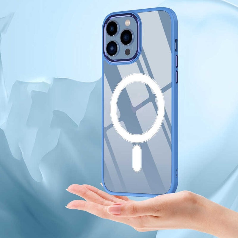FUJIMAX Apple iPhone 15 Pro Max Case Zore Chrome Magsafe Silicone Cover with Wireless Charging