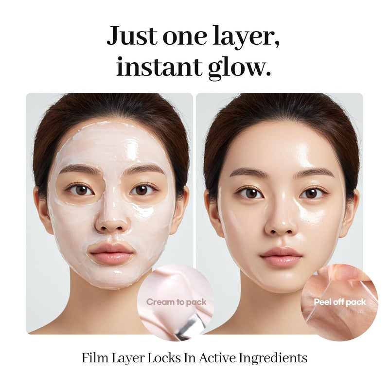 AROCELL OFFICIAL AROCELL Super Collagen Wrapping Facial Mask 50g â€“ Korean Peel Off Face Mask Pack with Collagen Film Care | Hydrating, Firming & Elasticity Boosting Exfoliating Skincare | BSS Skincare Must-Have - Image 3